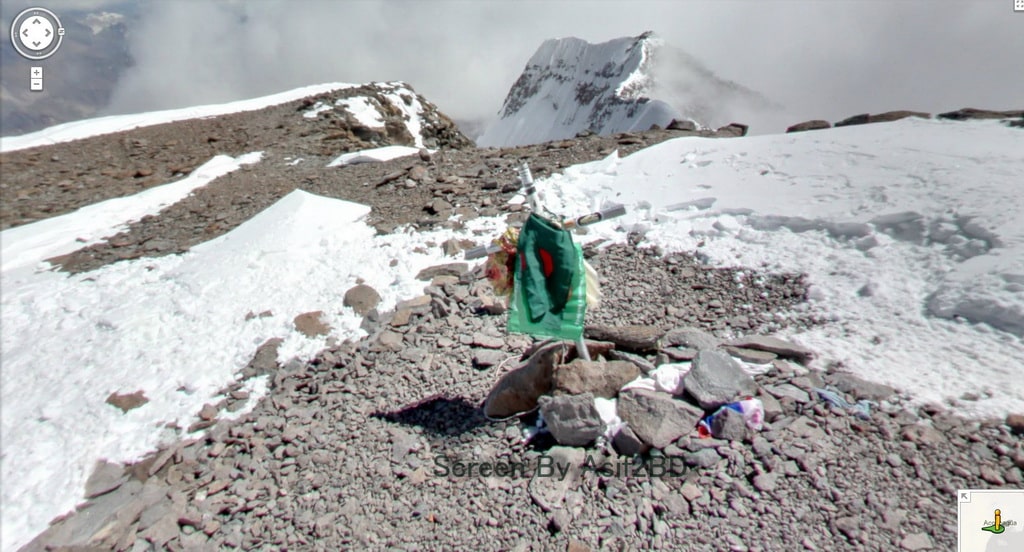 Bangladeshi Flag On The Google Maps Of Mt. Aconcagua?